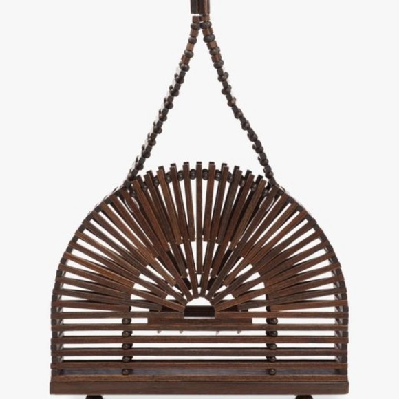 NWOT Cult Gaia Cupola Mini Teak Tote - Picture 3 of 6